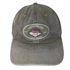 Kabetogama Park Camp Ground Canoe Baseball Cap Brown OS Adjustable Cherokee